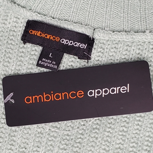 Ambiance Apparel Mint Green Sweater - Picture 14 of 15